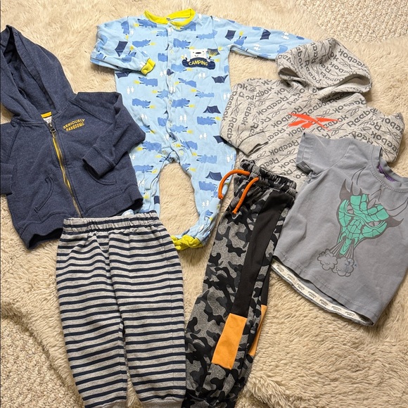 24m baby boy Kids Clothing Bundle Blue teddy bear Sleepers, Reebok, monkey bar - Picture 1 of 13